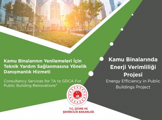 T.C. Çevre ve Şehircilik Bakanlığı Yapı İşleri Genel Müdürlüğü tarafından yürütülen “Kamu Binalarında Enerji Verimliliği (KABEV) Projesi” için“Teknik Proje Danışmanı” seçildik.